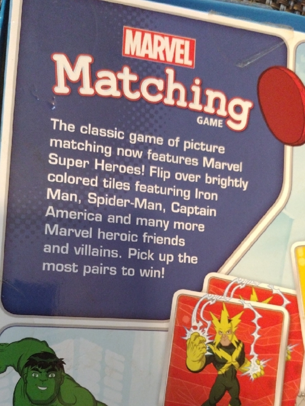 Marvel Matching Game - Red, Blue, Green Artwork - Picture 9 of 10